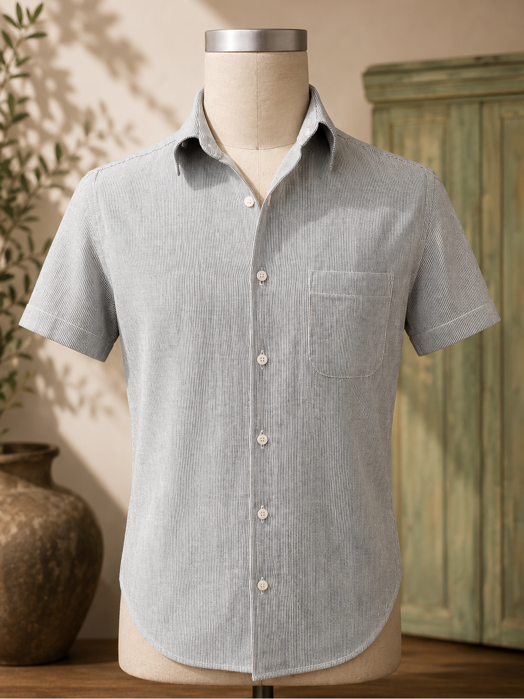 The Silverline Wool Silk Twill Top
