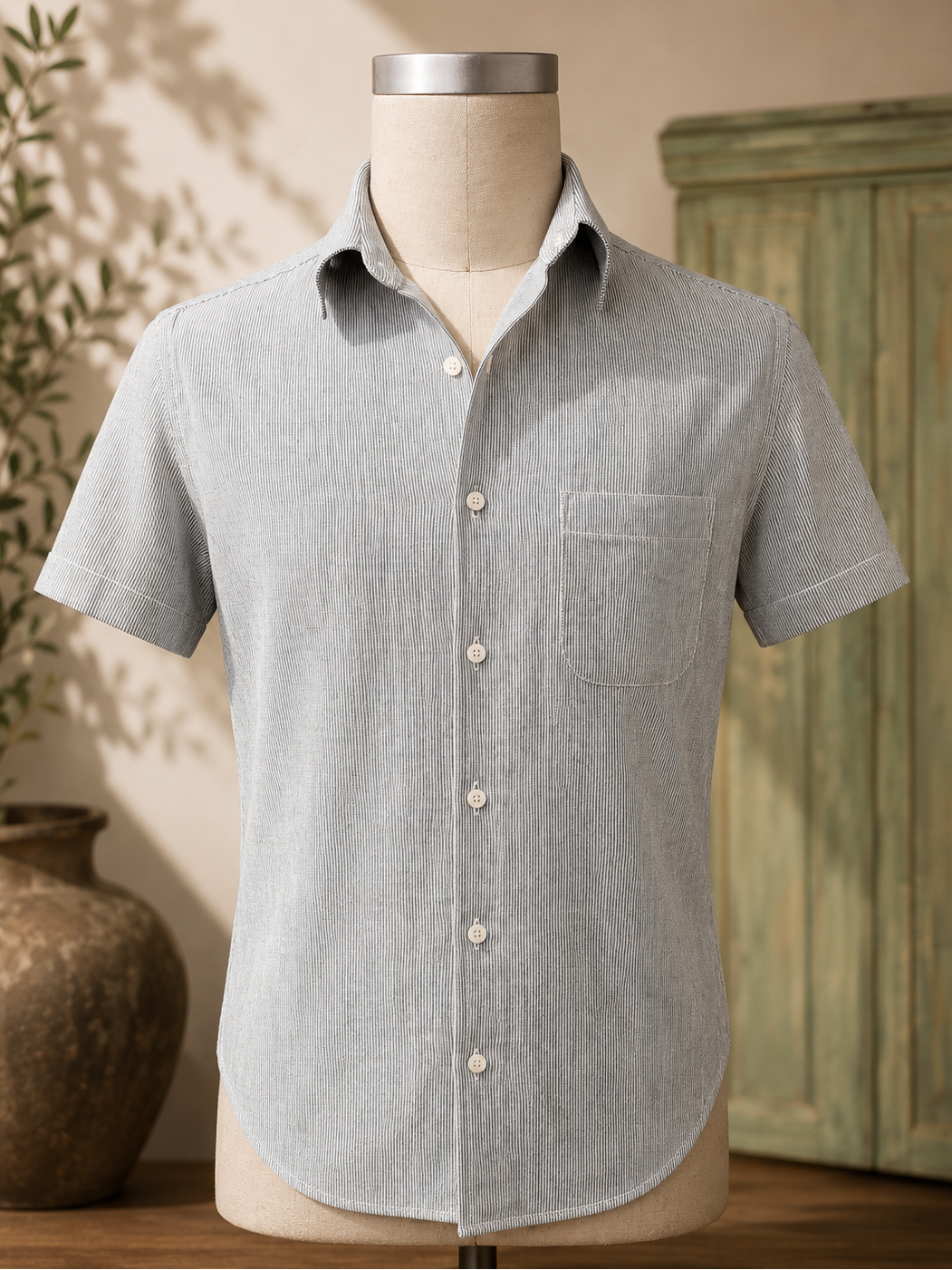 The Silverline Wool Silk Twill Top
